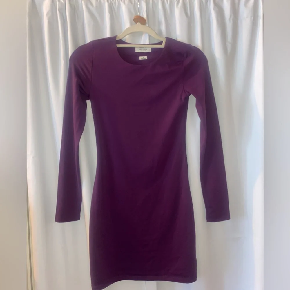 SOLD @ LOCAL CONSIGNMENT Aritzia Babaton Contour Crew Longsleeve Mini Dress NWT - Picture 6 of 7